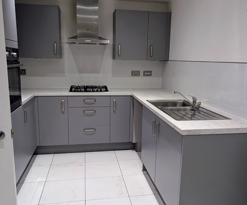 A clean, welcoming kitchen